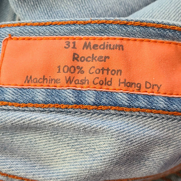 JEAN SHOP Rocker 100% Cotton Light Wash Jeans *ALTERED* JM0002706 Men's 31 x‎ 29 - Picture 8 of 10